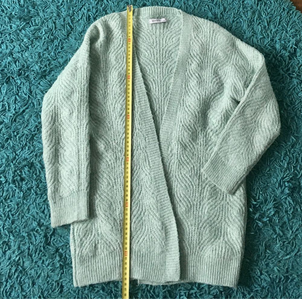 Zielony kardigan sweter Reserved 140