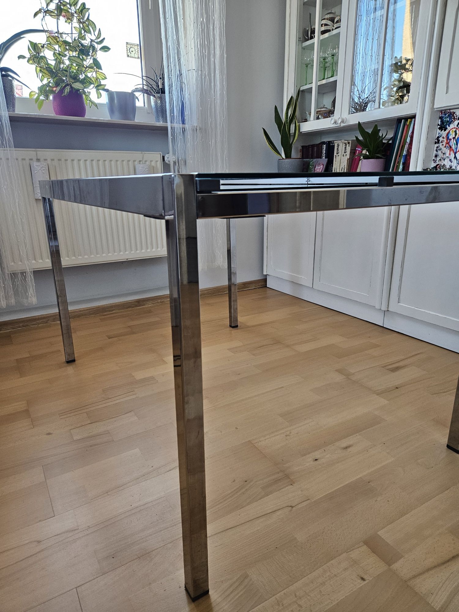 Stół szklany rozkładany Glivarp Ikea
