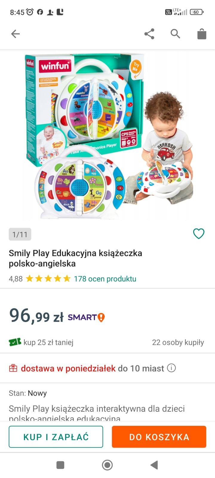 Książeczka edukacyjna Śniły Play polsko-angielska