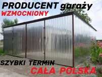 Garaż blaszany GARAŻE BLASZANE 6x5 6x6 na 2 auta CAŁA POLSKA raty