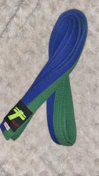 Cinturão karaté verde e azul