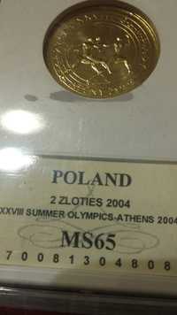 2 złote 2004 olimpiada Ateny MS 65