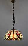 Lampa witrażowa wisząca duża sufitowa Tiffany żyrandol