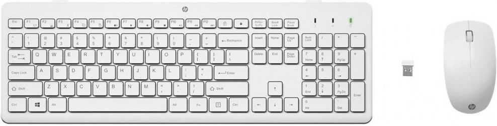 Zestaw klawiatura + mysz Hp 230 Bezprzewodowa  Biała