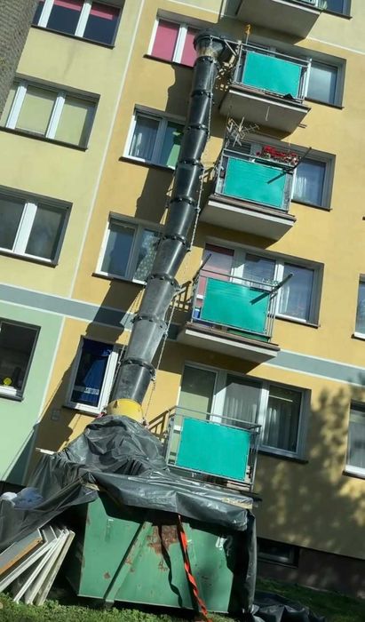 Zsyp budowlany 10 m + możliwość wypożyczenia wciągarki.