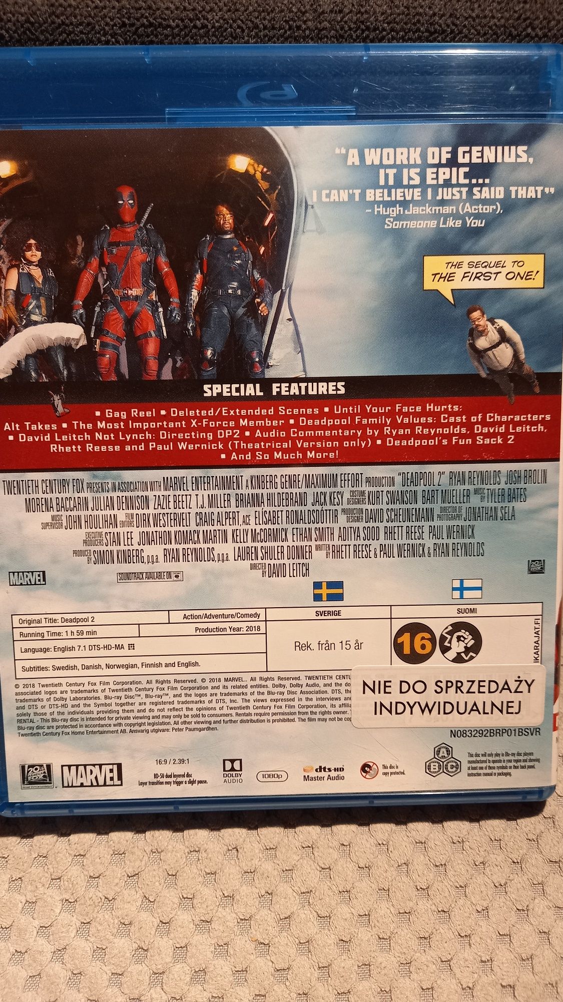 Deadpool 2 blu-ray.