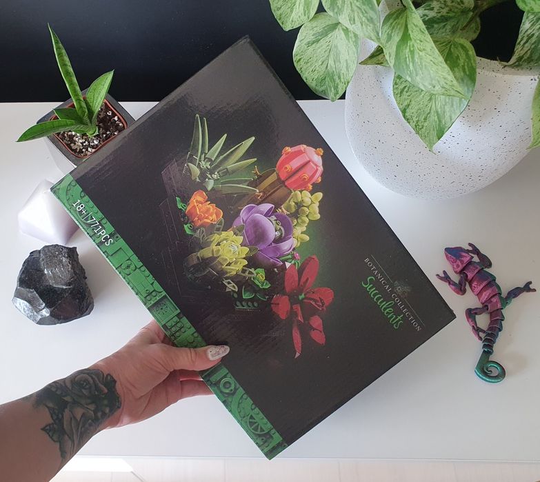 Klocki botanicals 2 nowe komplety bukiet kwiatów+kaktusy ZESTAW 2w1