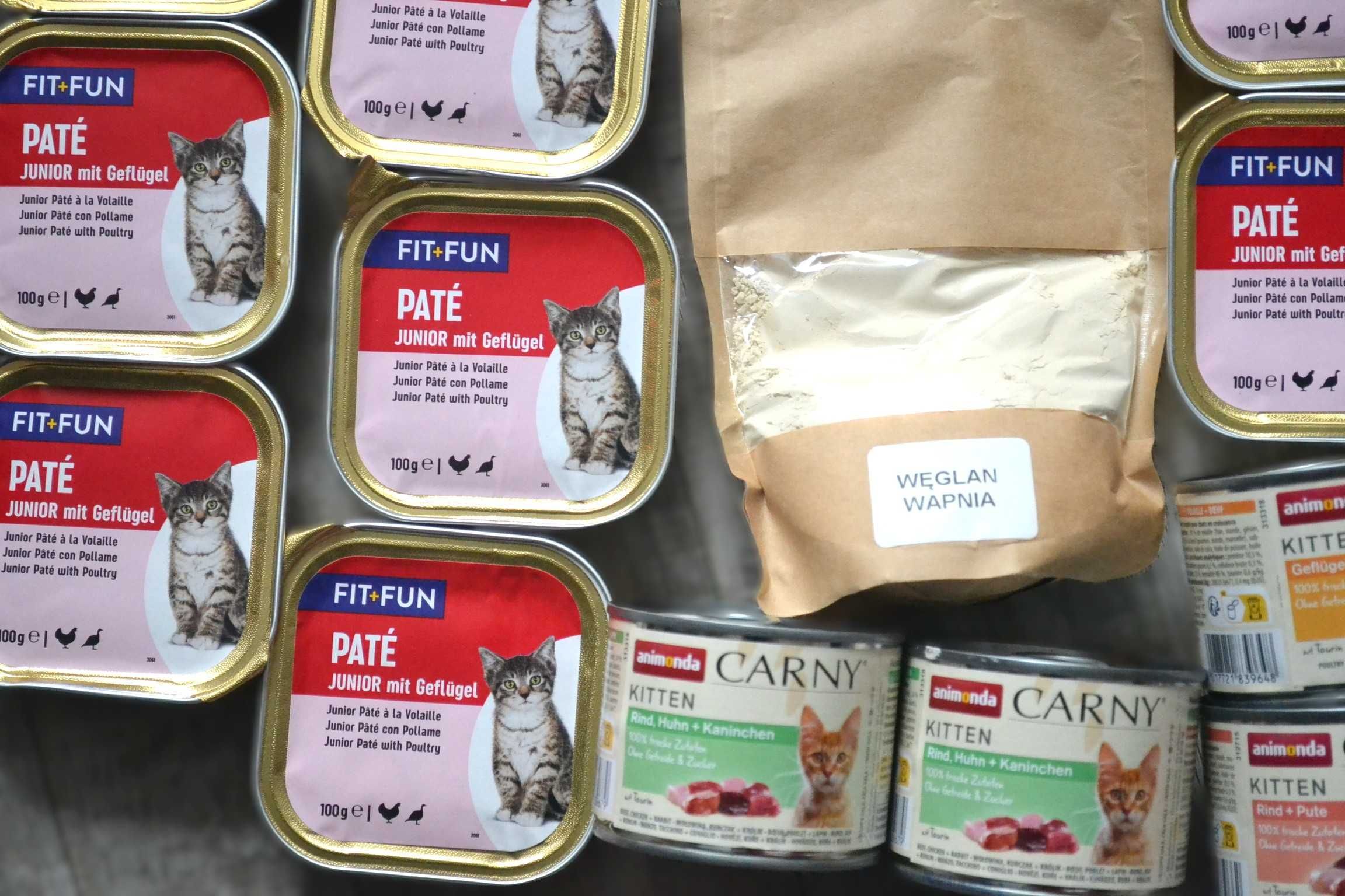 Zestaw karmy dla kotka Animonda Fit tacki puszki suplement
