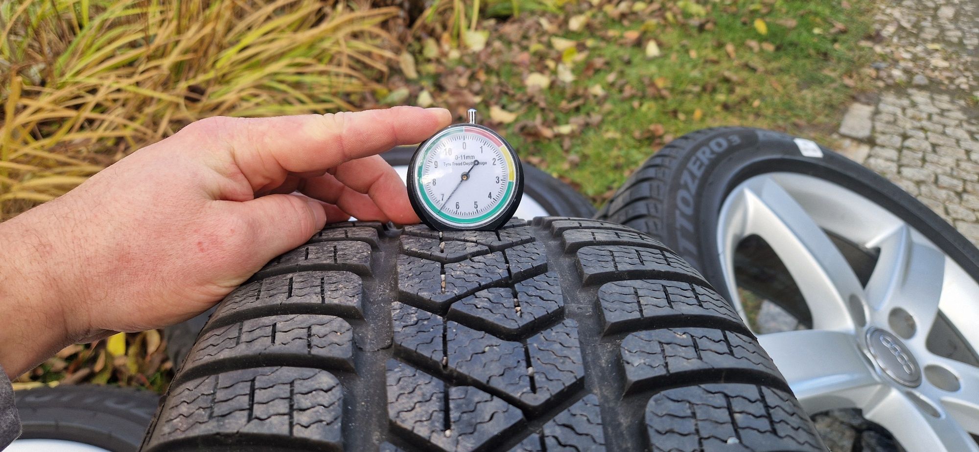 Oryginalne felgi Audi 17 5x112 Opony Pirelli Sottozero 225/50/17 zima