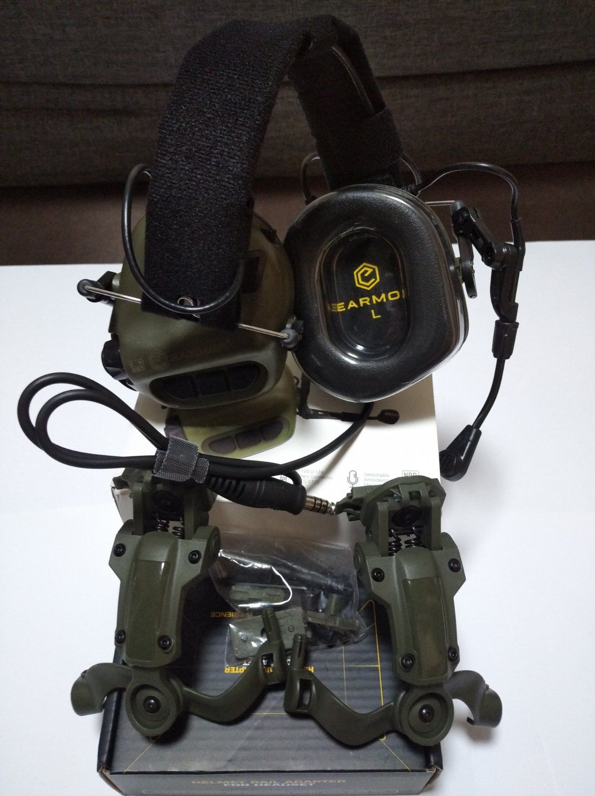 Оригінал!Комплект: активні навушники Earmor M32+кріплення на шолом