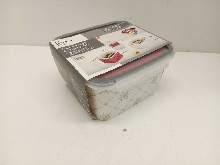 Plastikowe Pojemniki Przechowywanie Żywności 4 szt Świąteczne