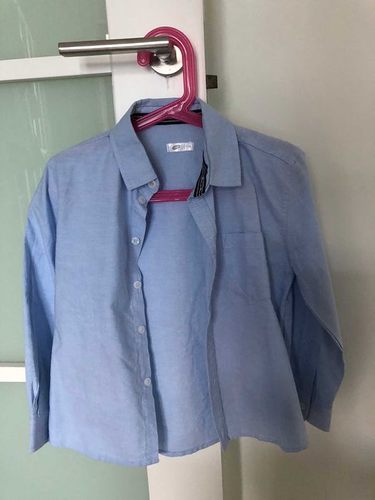 Pepco koszula niebieska 116/6 lat bawełniana ładna nowa