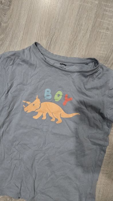 Niebieska Koszulka boy z dinozaurem