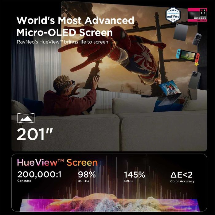 Gogle VR RayNeo Air 3s - smart glasses - video okulary