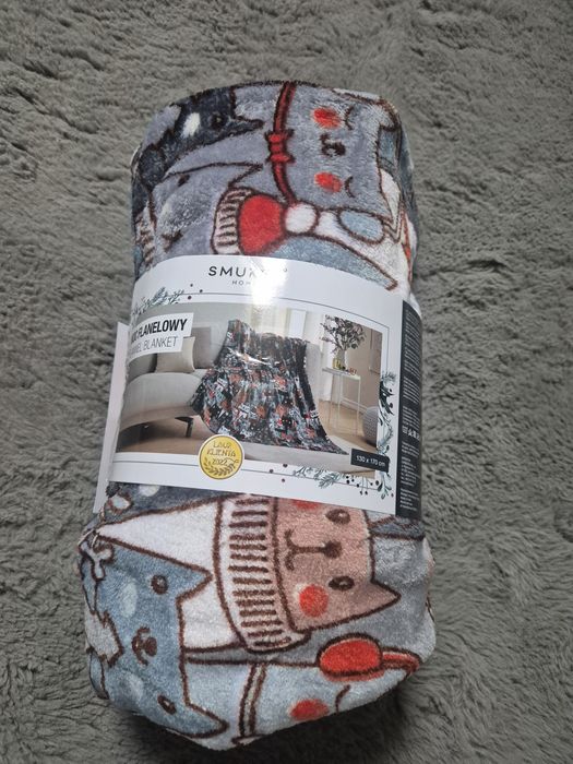 Koc świąteczny w kotki