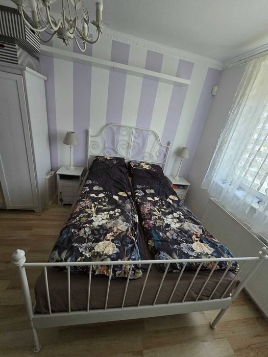 łóżko IKEA LEIRVIK 140x200 + materac VÅGSTRANDA 140x200 cm