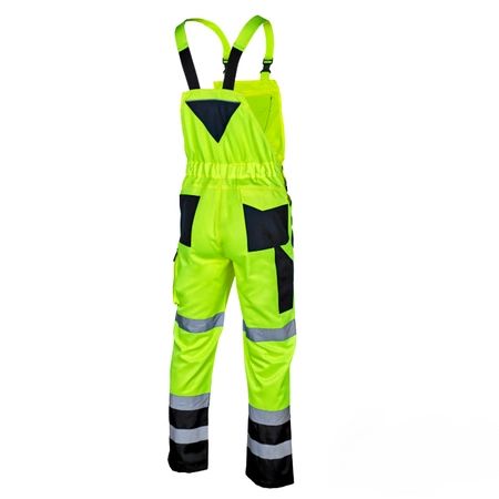 Spodnie robocze ogrodniczki BHP FLASH Odblask Mocne Potrójne 50