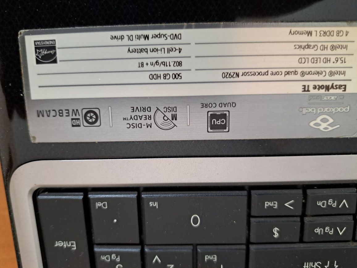 Laptop Pakardbell