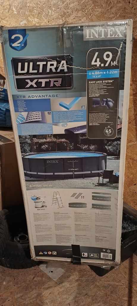 Basen Intex Ultra XTR 19 kubików wody  pompa zasyp szkło Skimmer dodat