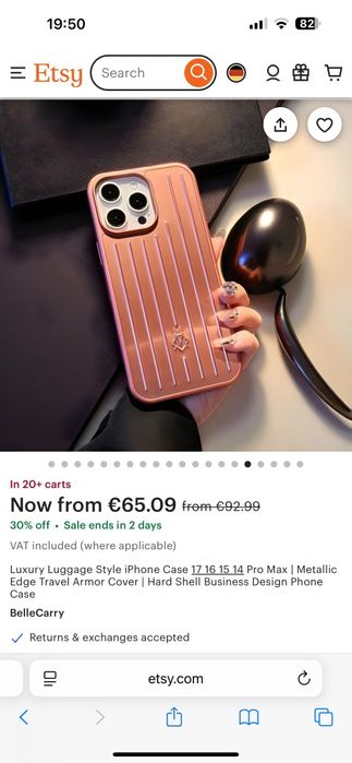 Capa de luxo estilo mala para iPhone 17, 16, 15 e 14 Pro Max