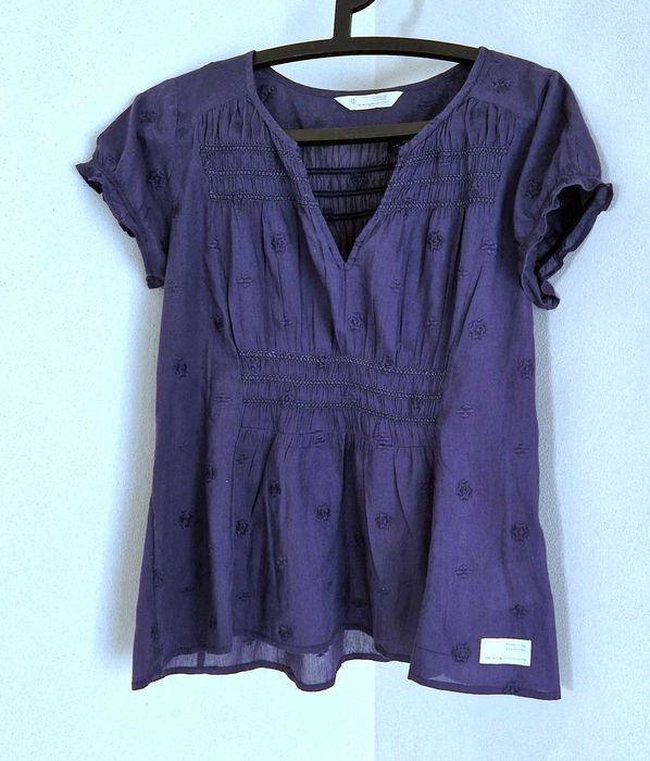 Lekka bluzka Tunika granatowa boho hafty casual ODD MOLLY 36 38