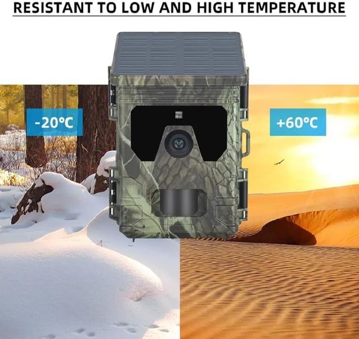 Câmara de Caça C/ painel solar e bateria de lítio.