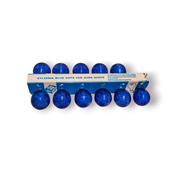 Vintage Lâmpadas Flash – Sylvania Blue Dot Press 25B – c. 1955–1965