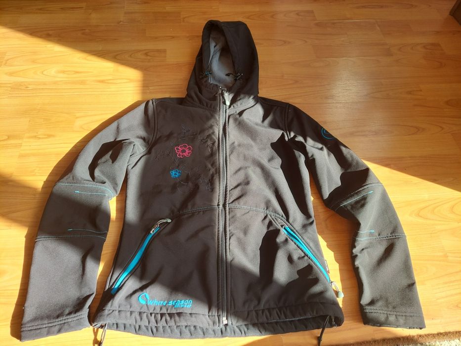 kurtka softshell White Season skiwear r.36 narciarska kaptur czarna