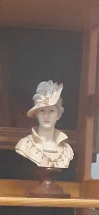 Estatueta Marfinite Busto Dama Antiga peça de Alain Giannelli