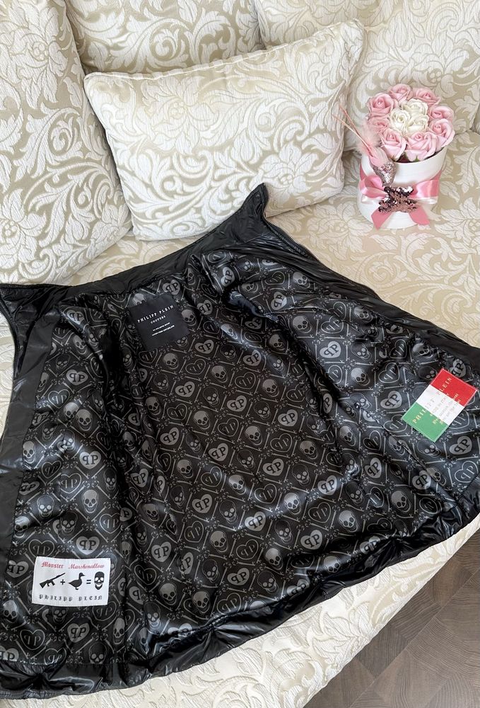 Модная брендовая женская демисезонная куртка «Philipp Plein», Италия
