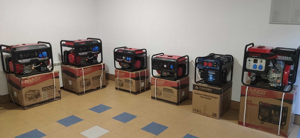 Бензо та дизель генератори та інвертори