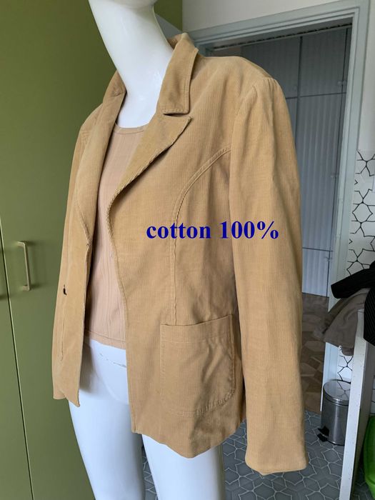 Żakiet marynarka ze sztruksu Vero Moda w kolorze beżowym roz. L 40