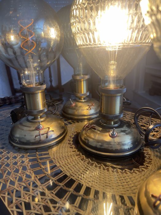 Candeeiro de mesa / candeeiro steampunk / candeeiro upcycled