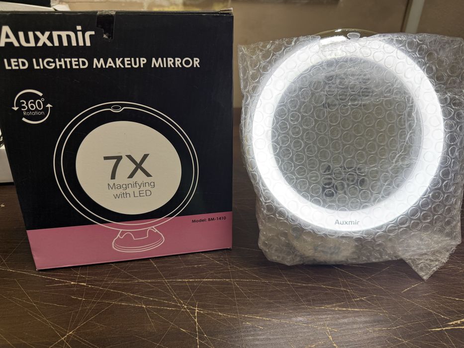 Auxmir lusterko do makijażu, LED, powiększanie X7