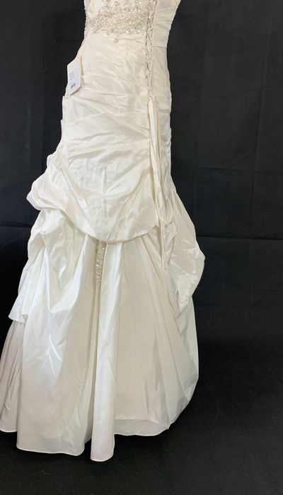 Nowa suknia ślubna z metką Lohrengel 40 L ivory glamour linia a satyna