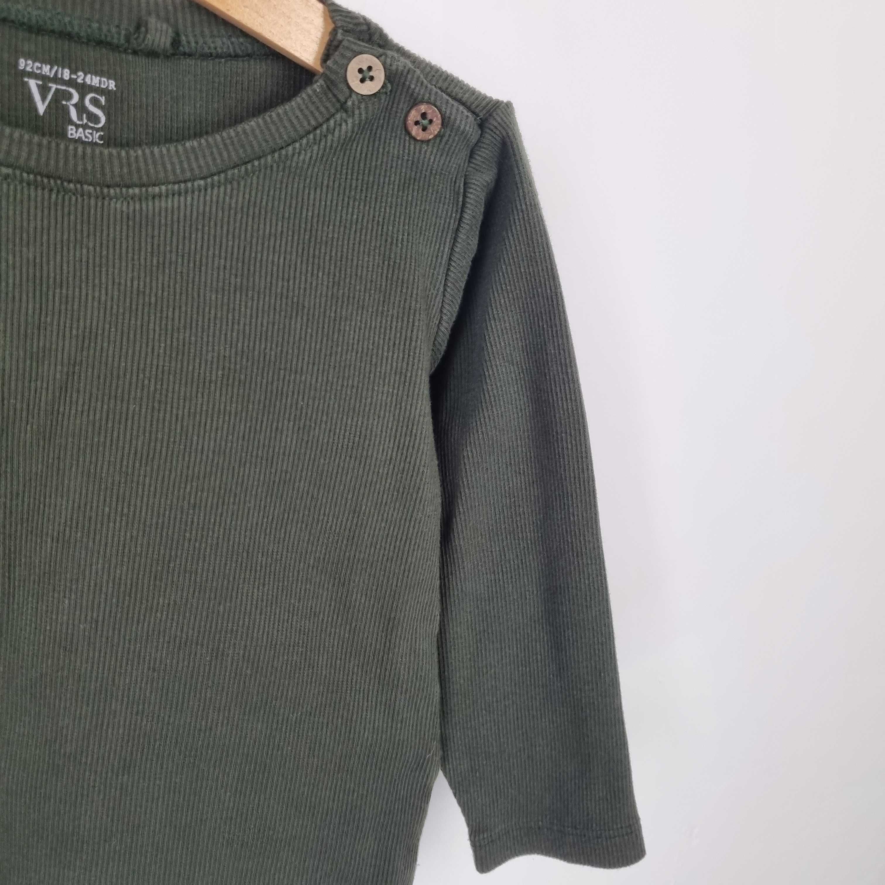 Zielona bluza, prążkowana, VRS, rozmiar 92, stan bdb