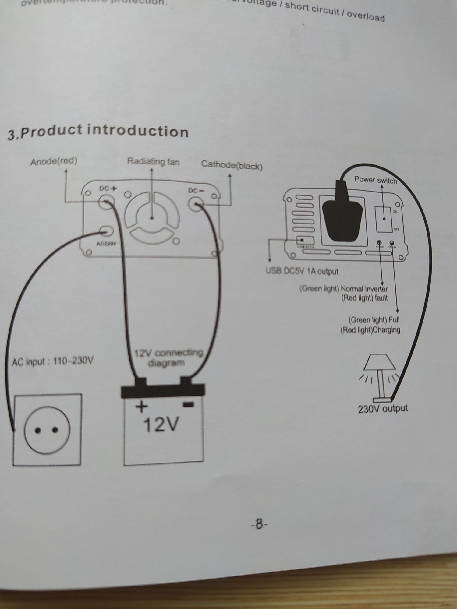 Przetwornica 1000W zasilacz UPS DC12V AC230v Pełen automat