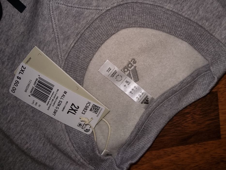 Чоловічий теплий  світшот Adidas великого розміру