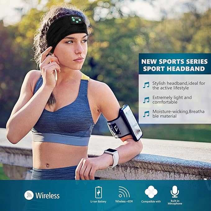 Fulext Słuchawki do spania, bezprzewodowe sportowe