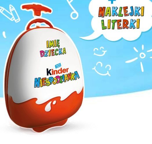 Walizka dziecięca Kinder jajko