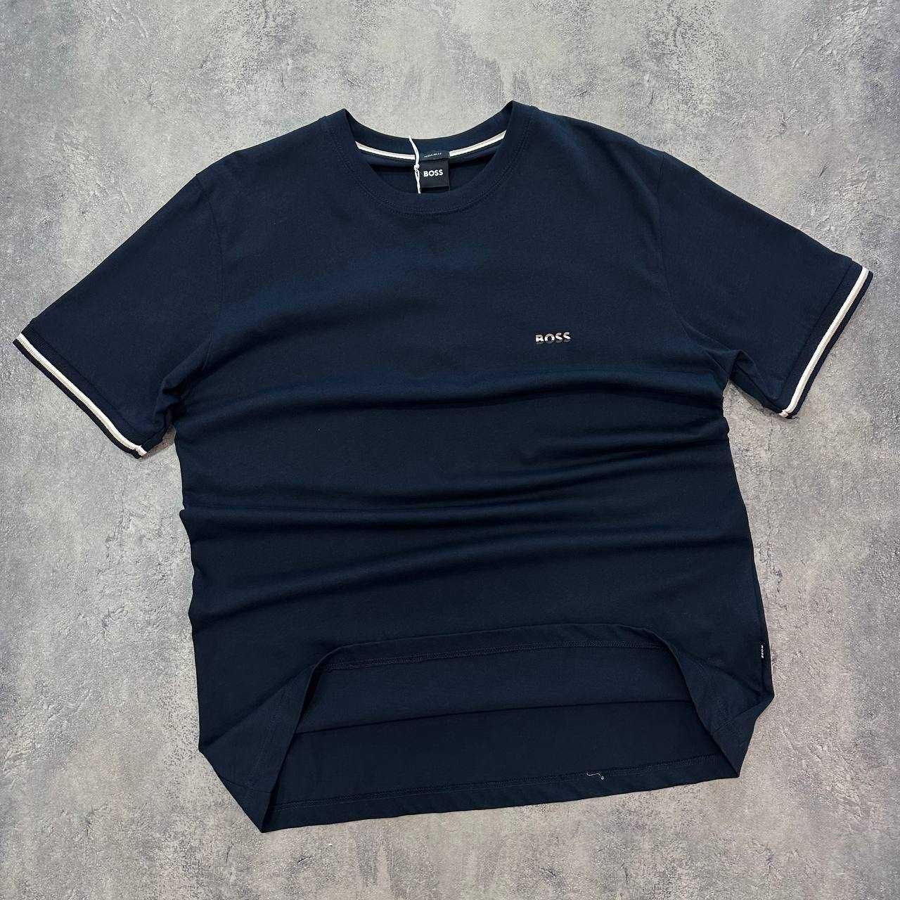 Базова синя чоловіча футболка Hugo boss(розмір-XL.XXL.3XL)