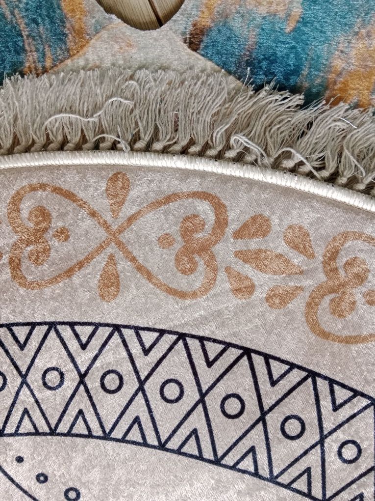 Okągłe 120cm nowe dywaniki antypoślizgowe 2wzory