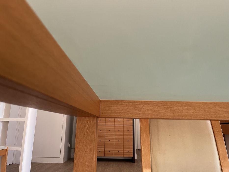 Mesa 140x140x78cm sala de jantar com tampo de vidro