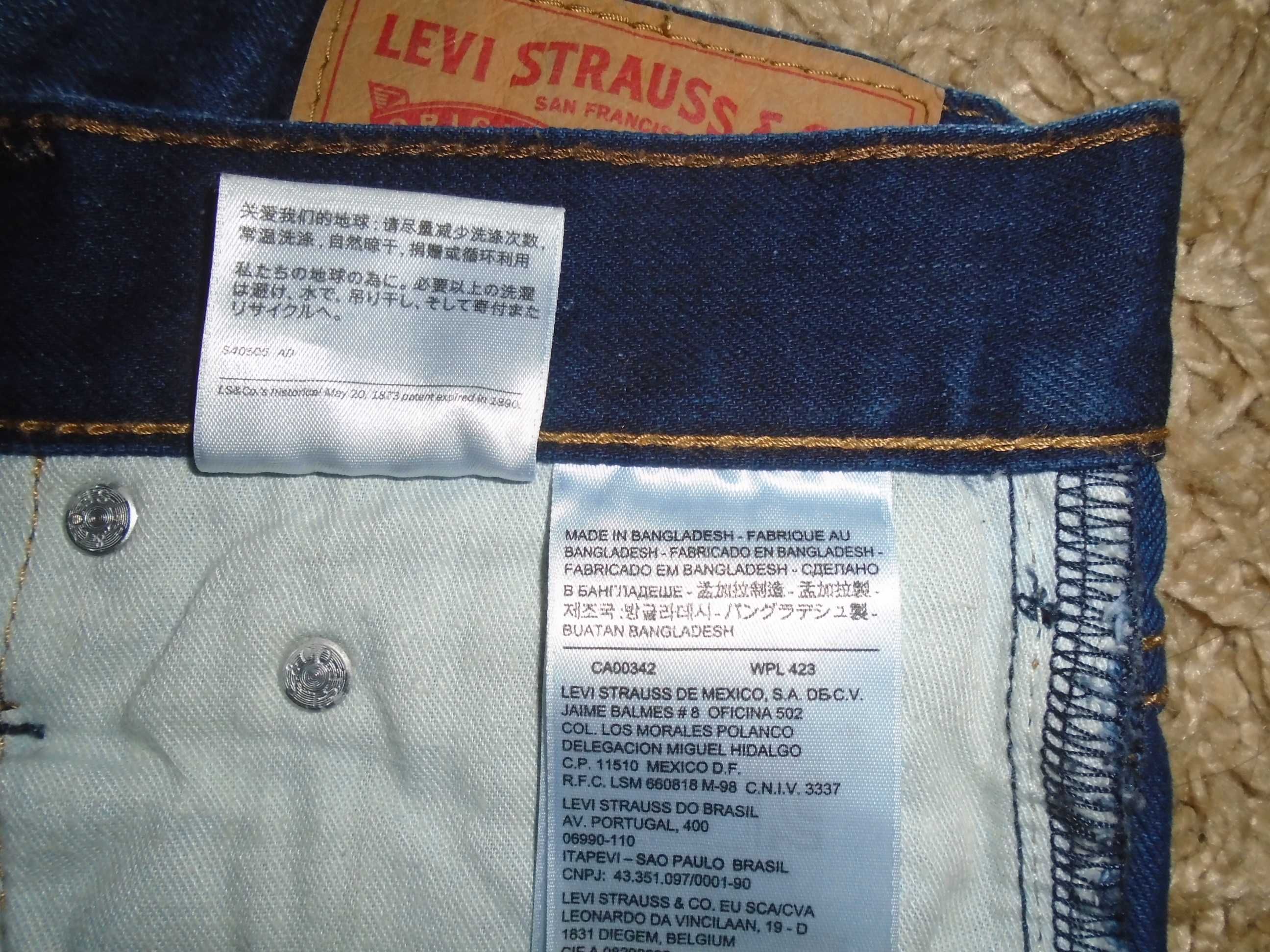 Джинсы Levis 511 USA W30 L30