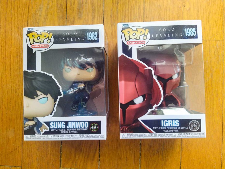 Funko POP Solo Leveling Igris 1985 Chase + Sung Jinwoo 1982 Chase