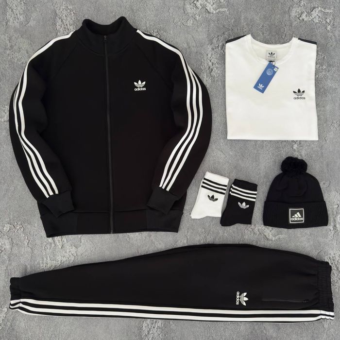 Чоловічий зимній спортивний костюм адідас набір Adidas [4в1] [XS-3XL]