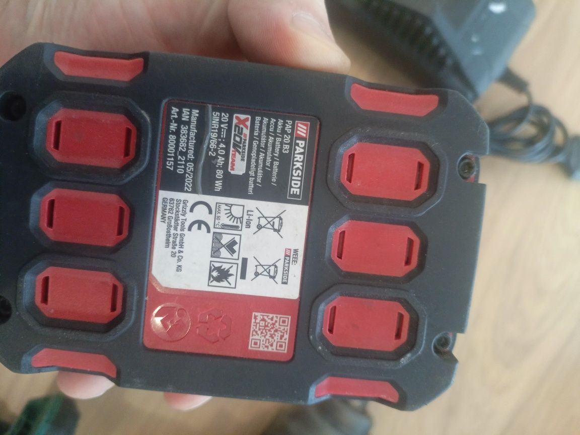 Klucz udarowy akumulatorowy Parkside PASSK 20-Li B2 bateria akumulator
