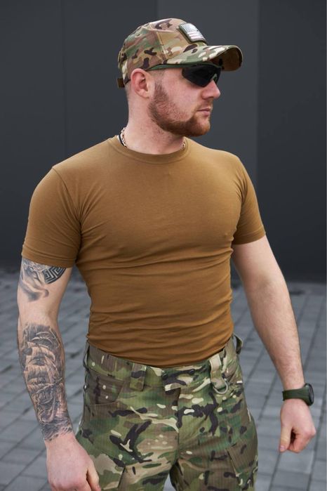 Військова тактична футболка ЗСУ ХБ олива, койот, мультикам, піксель