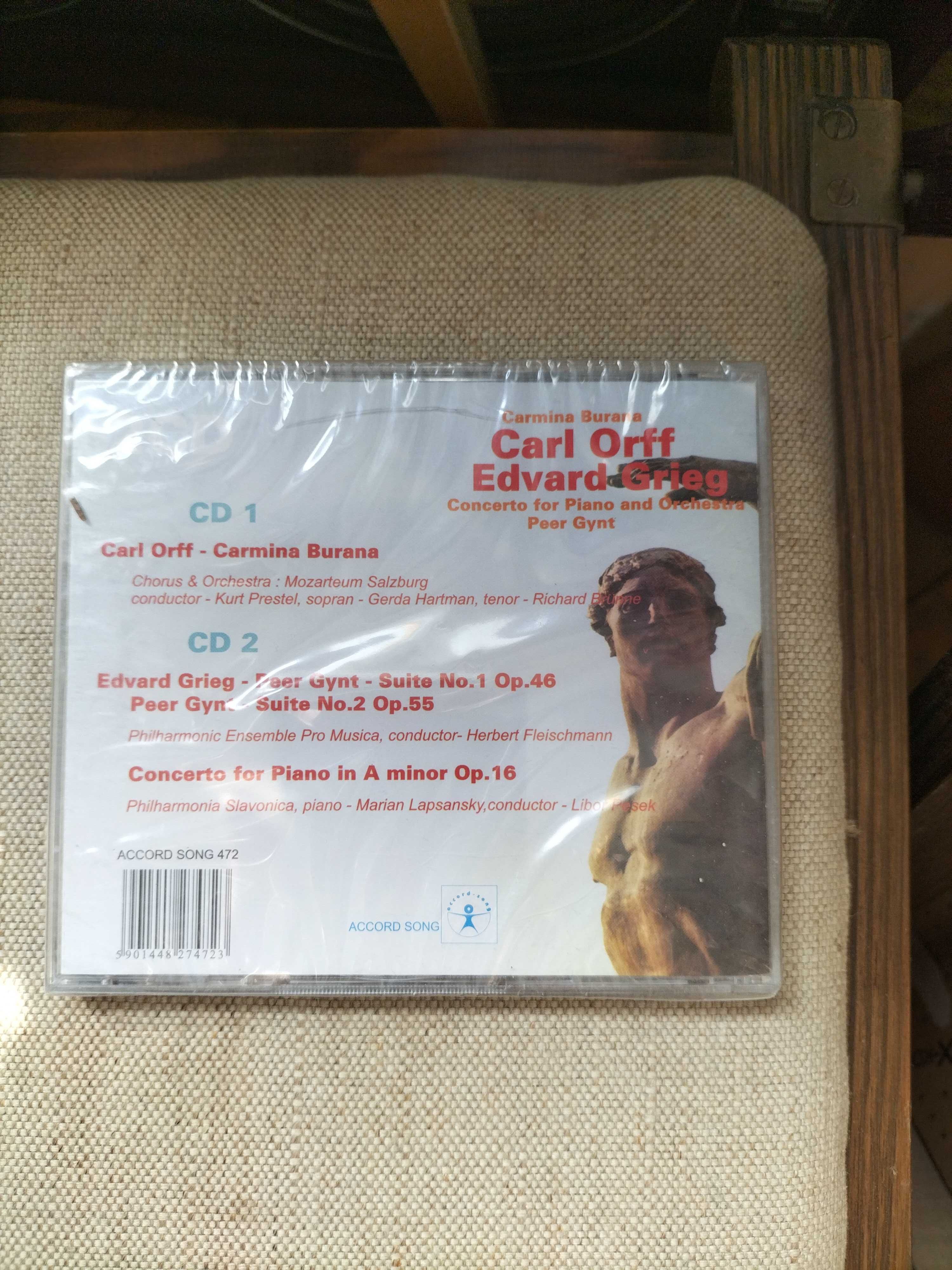 Nowe CD Edvard Grieg   2 cd" Carl Orff Carmina Burana "