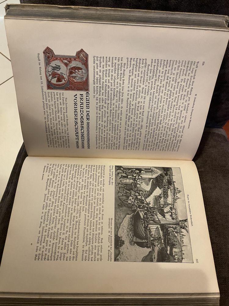 Stary niemiecki Atlas WELT GESCHICHTE